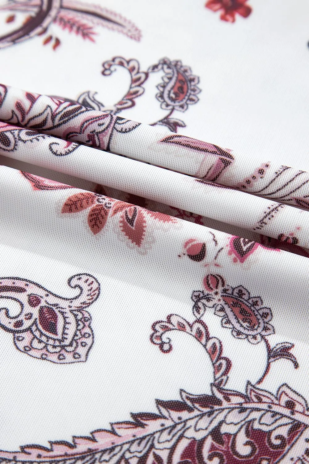Paisley Mock Neck T Shirt, image 4