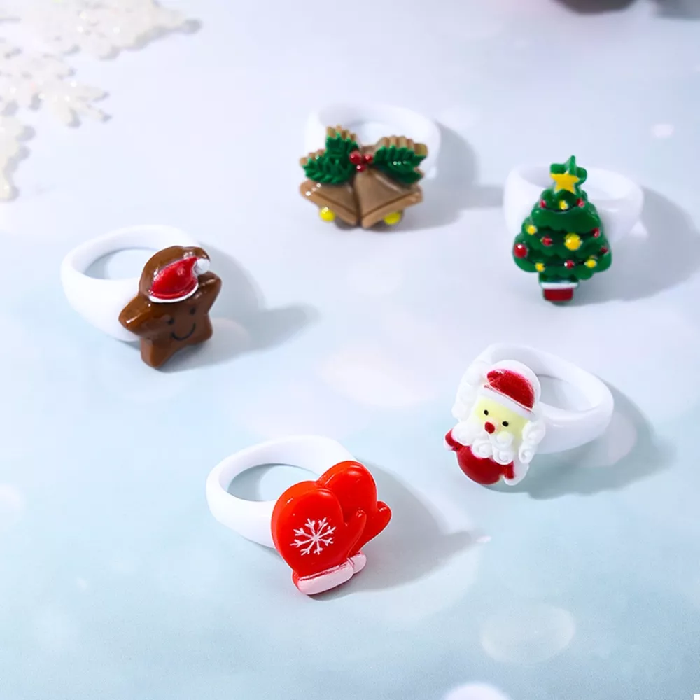 5 Piece Christmas-Themed Rings, image 3