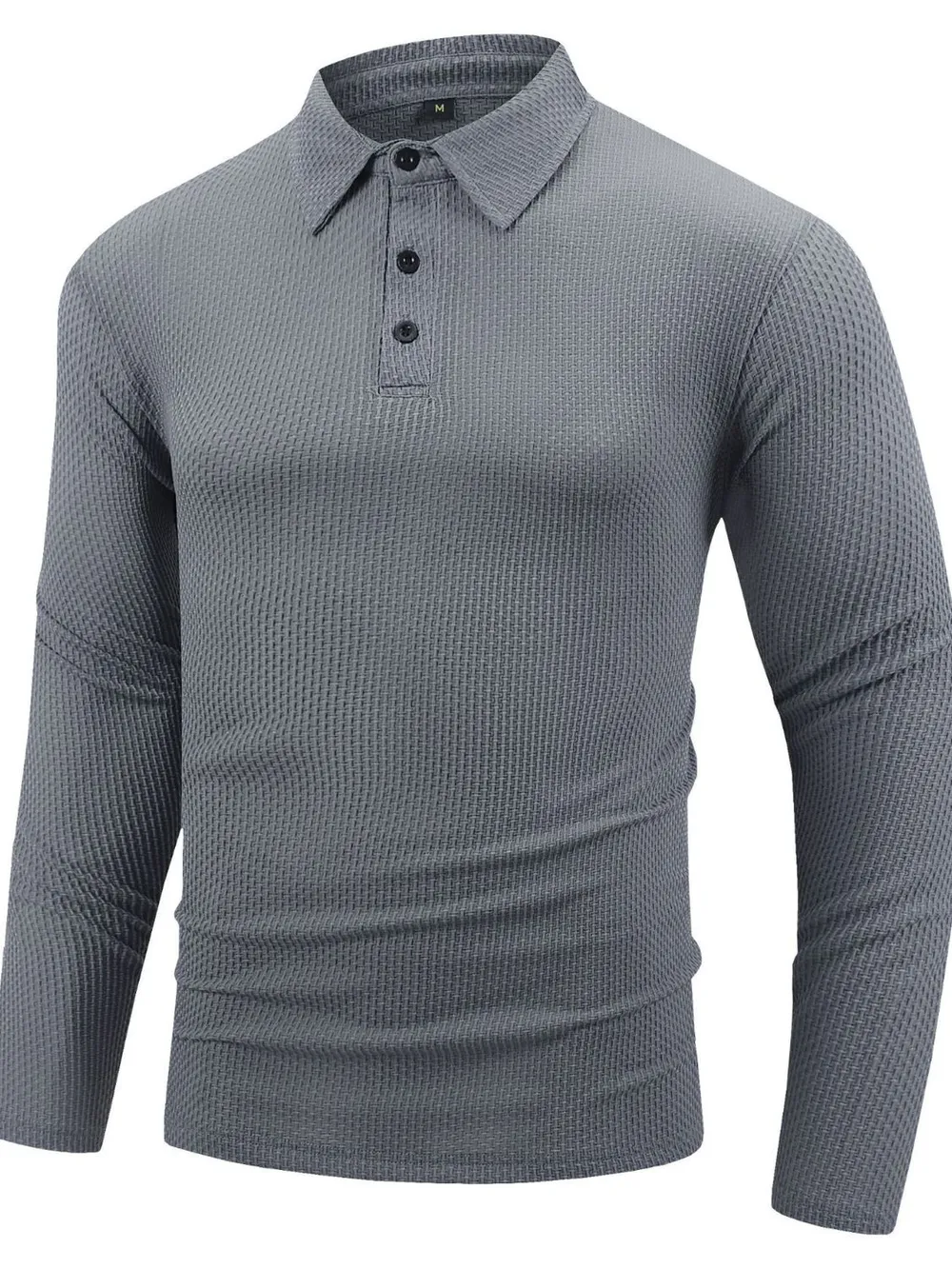 Men's Full Size Button Detail Long Sleeve Top Plus Size, image 8