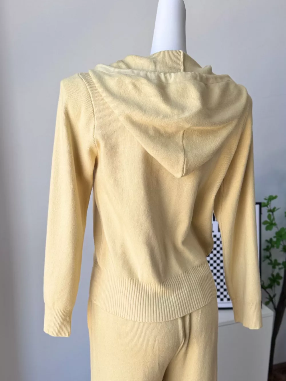 Zip Up Cardigan and Drawstring Wide Leg Pants Knit Set, image 28