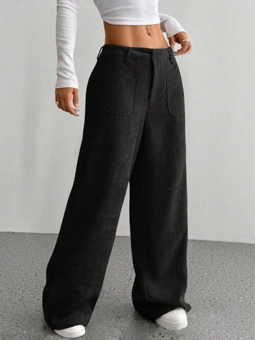 Wide Leg Pants with Pockets, image 6