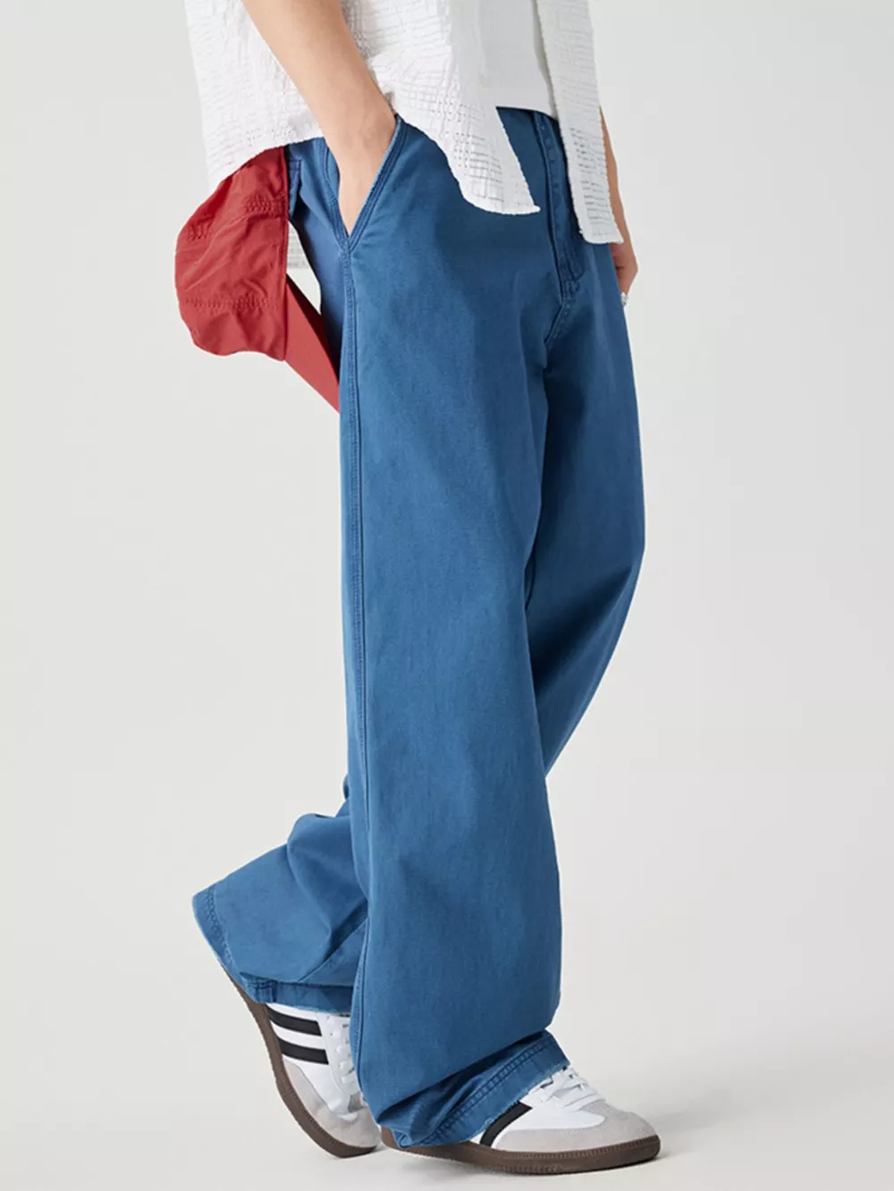 Men's Wide Leg Pants with Pockets, image 4