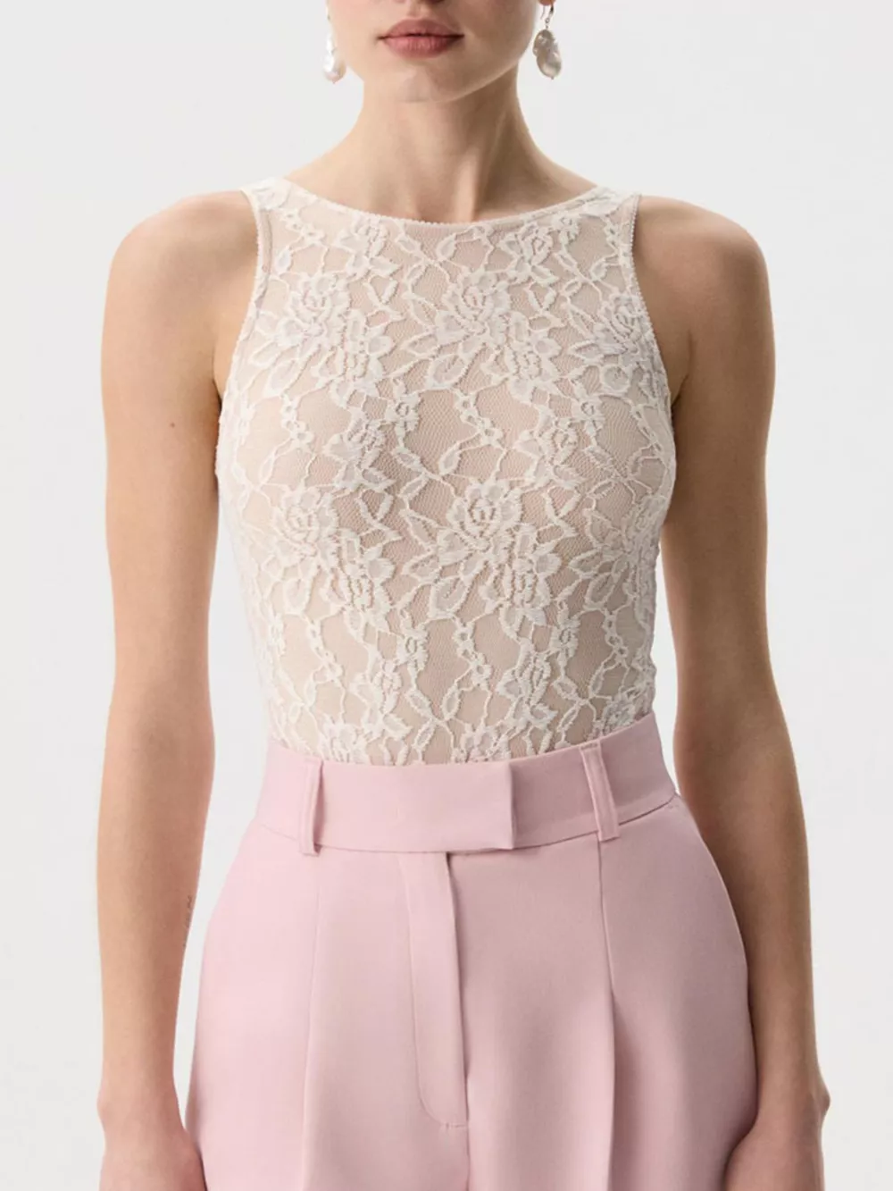 Lace Round Neck Tank, image 6