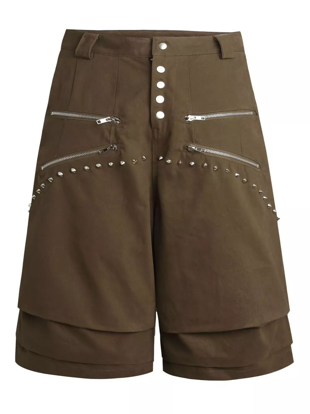 Men's Zipper Detail Wide Leg Capris