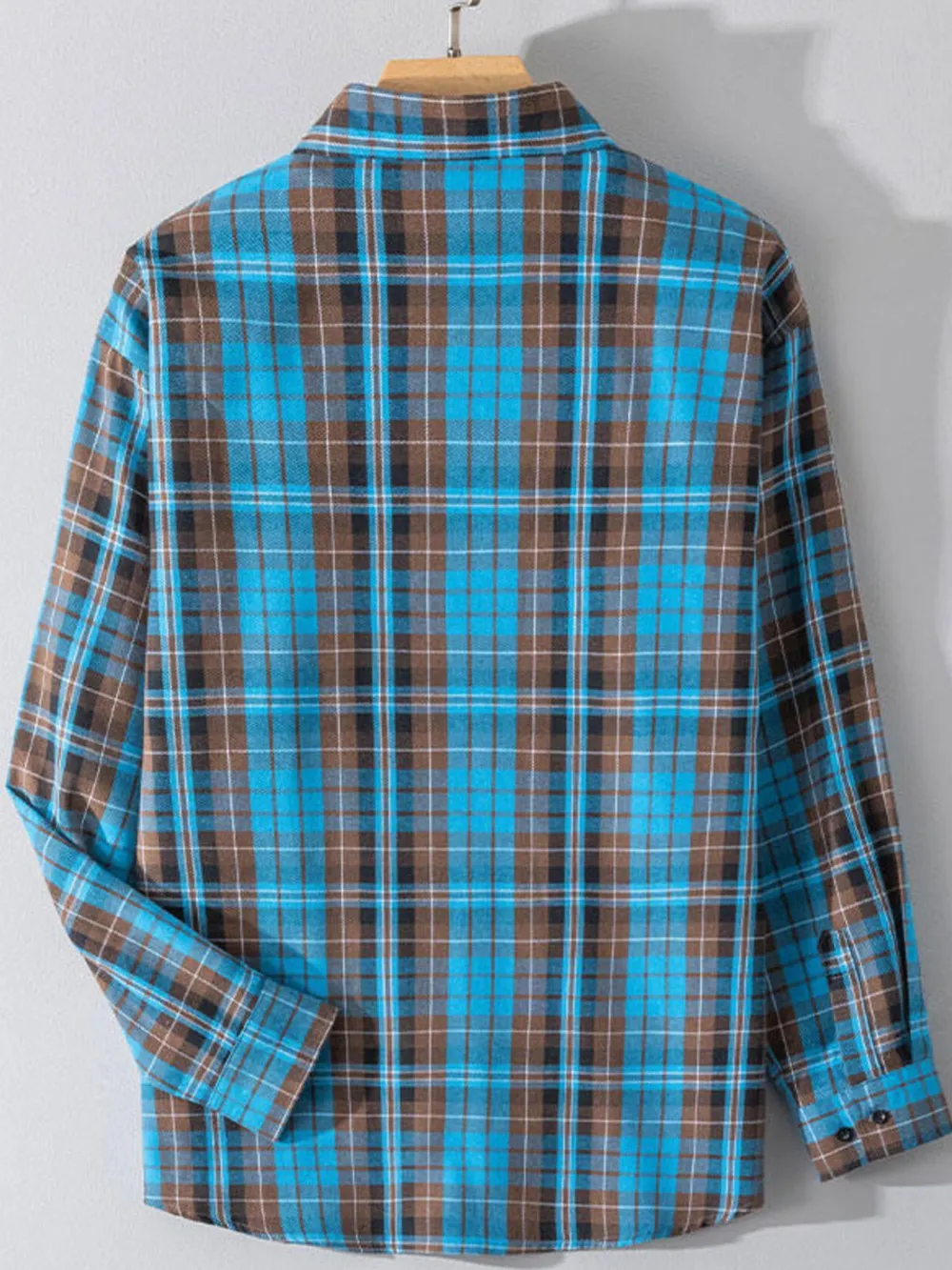 Men's Plus Size Button Up Long Sleeve Shirt, image 4
