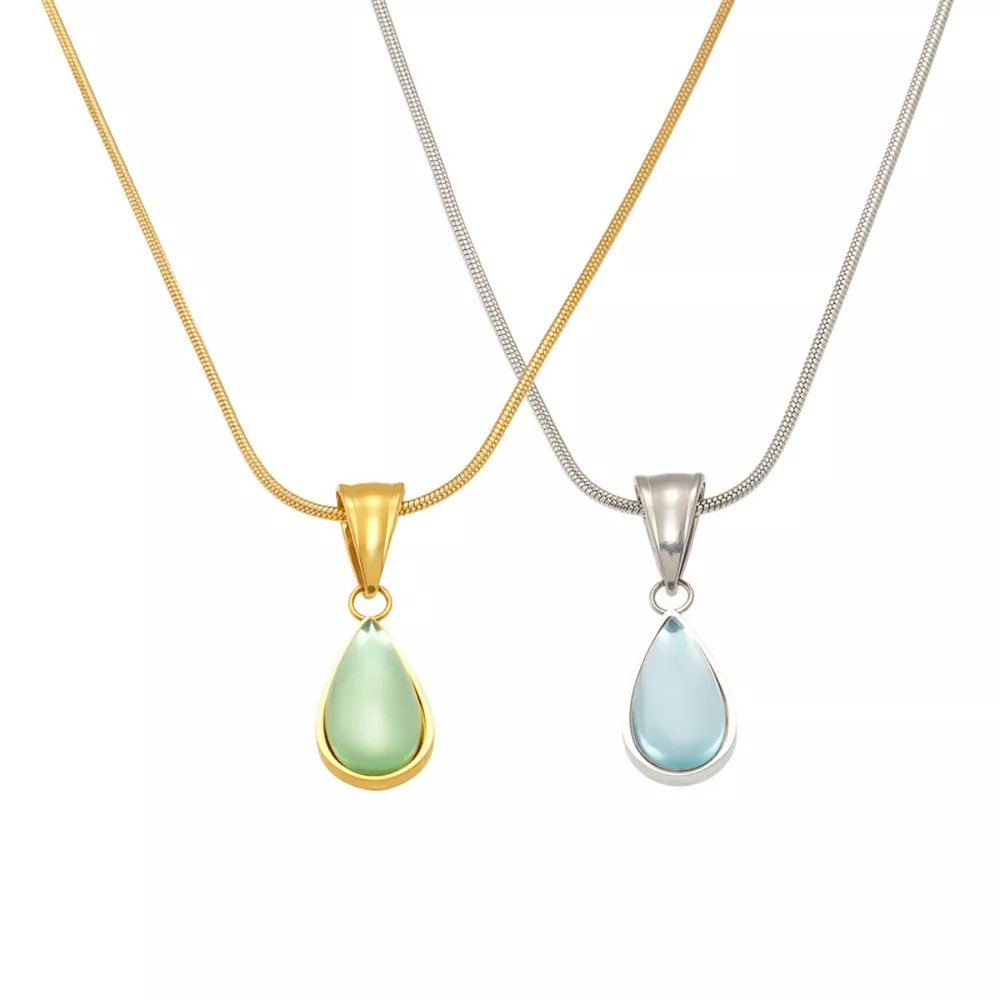 Stainless Steel Teardrop Necklace, image 8