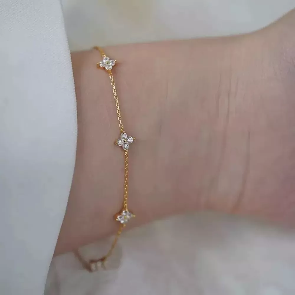 Four-Leaf Clover Charm Bracelet, image 8