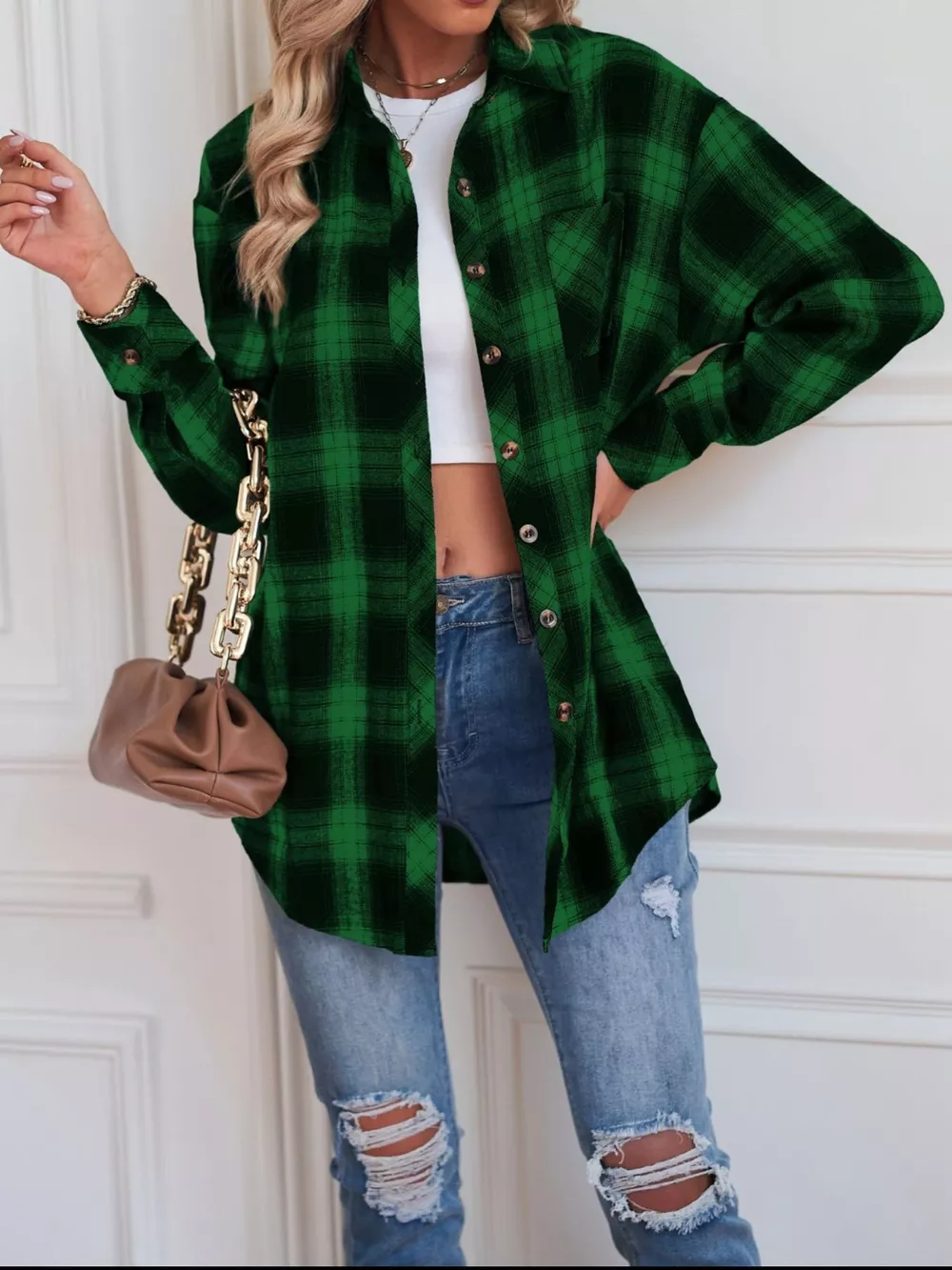 Casual Plaid Button Up Shirt, image 15