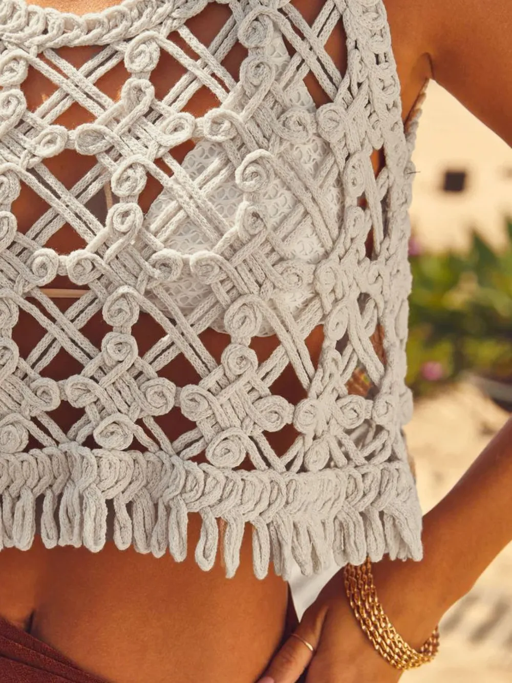 Cutout Round Neck Tank, image 3