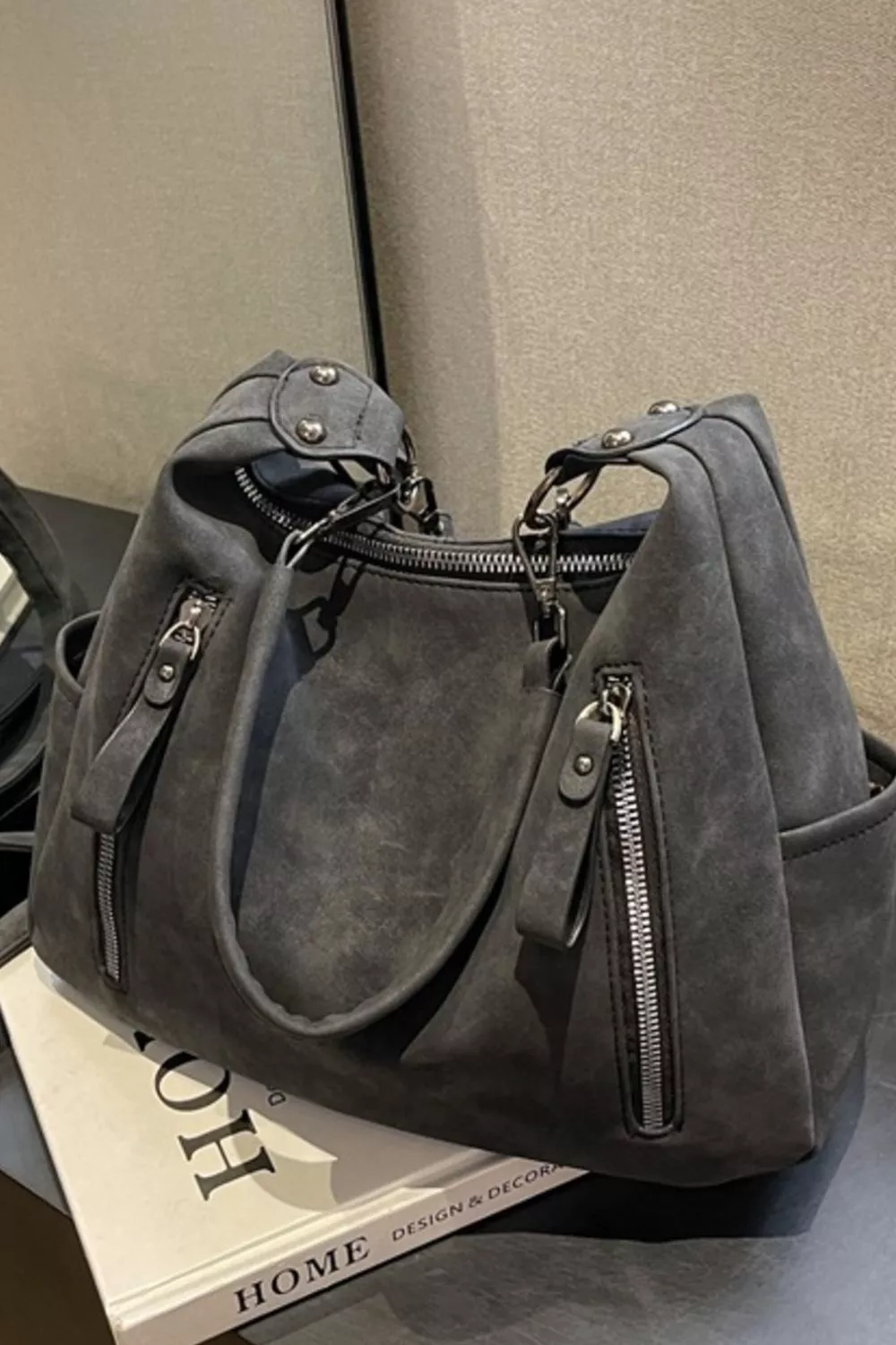 Zipper Details Adjustable Strap Crossbody Bag, image 2