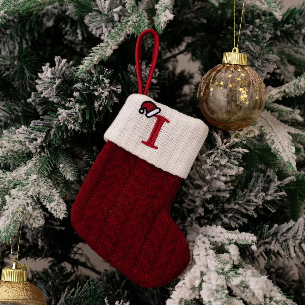 Cable-Knit Contrast Christmas Stockings, image 16