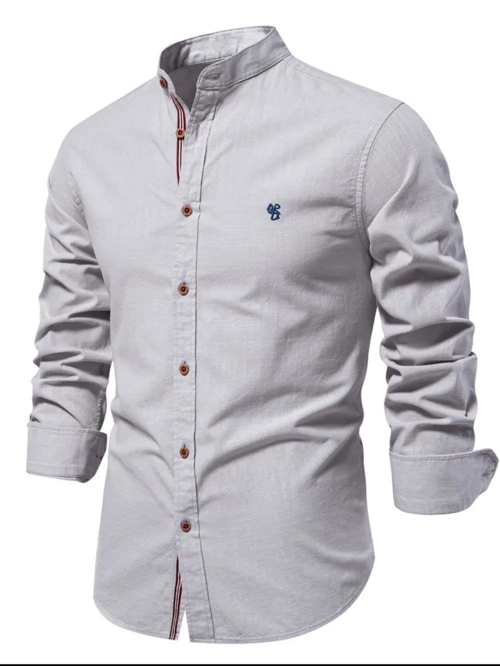 Men's Full Size Button Down Embroidered Shirt Plus Size, image 7