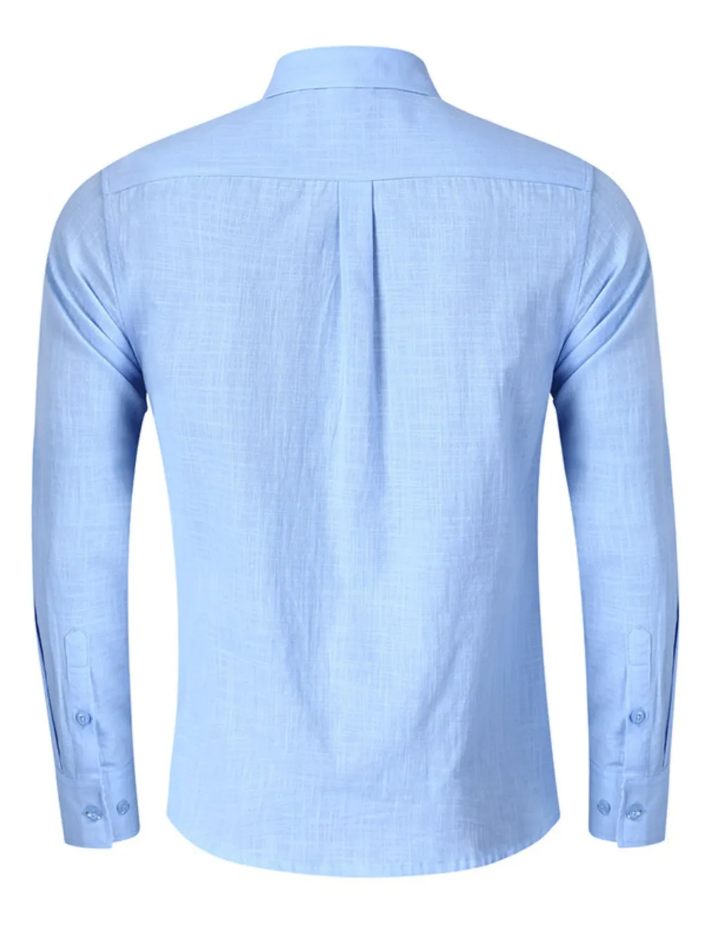 Men's Button-Down Shirt with Gingham Contrast, image 5