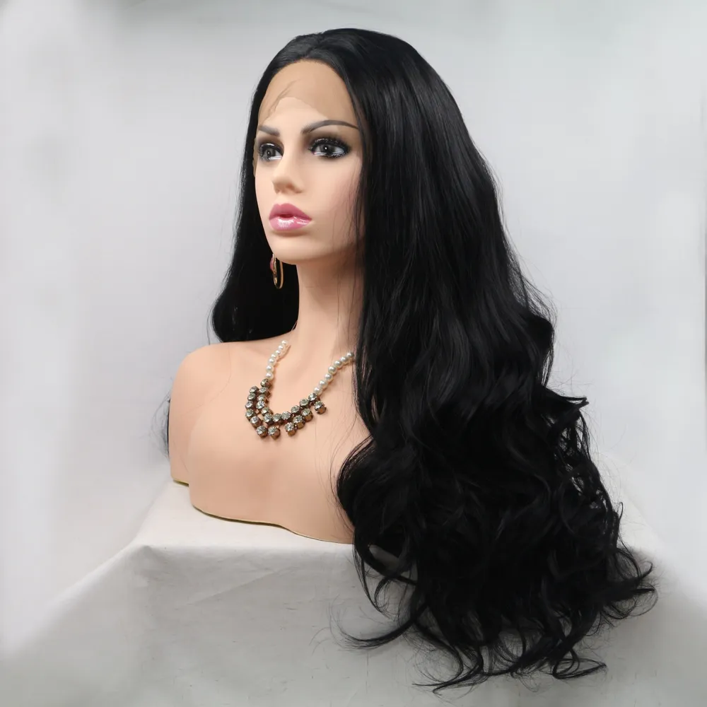 13*3" Lace Front Wigs Synthetic Long Wavy 24" 130% Density, image 4