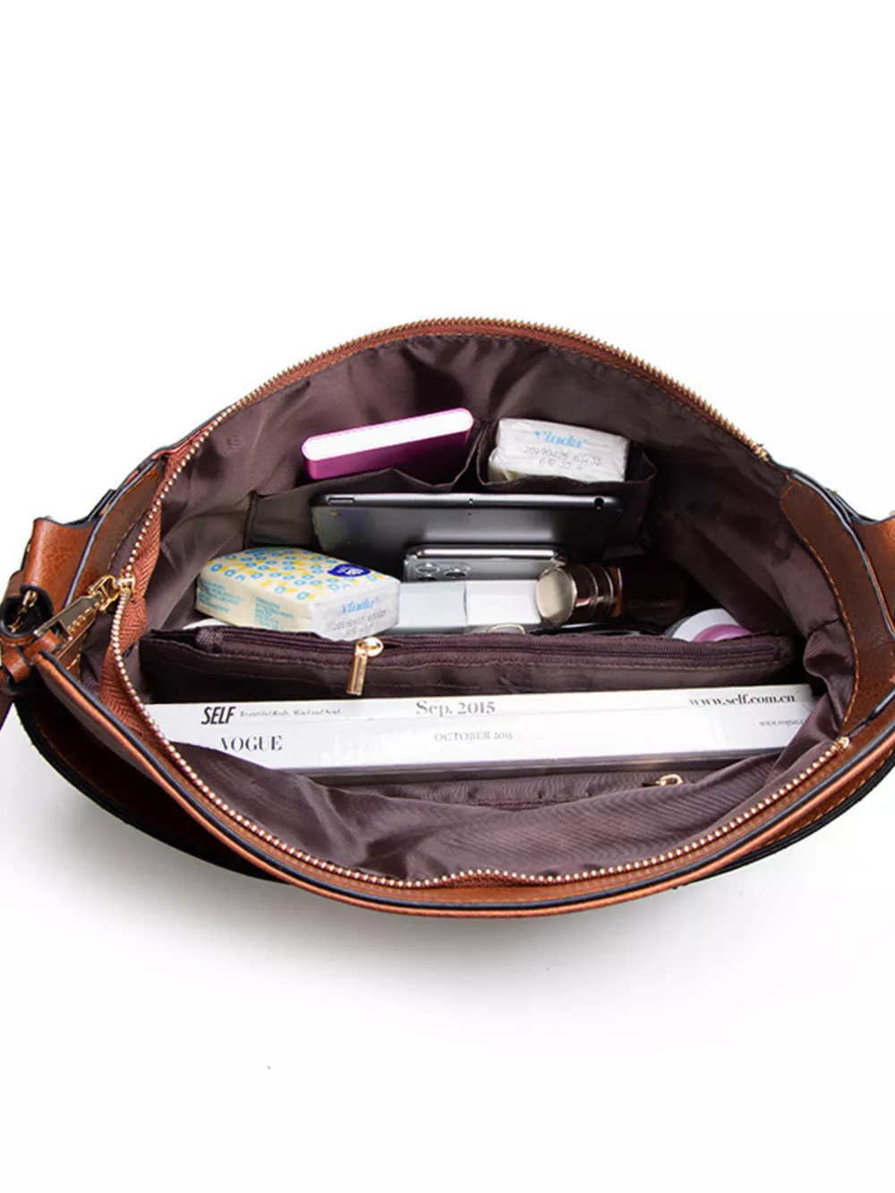 Classic Minimalist PU Leather Shoulder Bag with Spacious Capacity, image 10