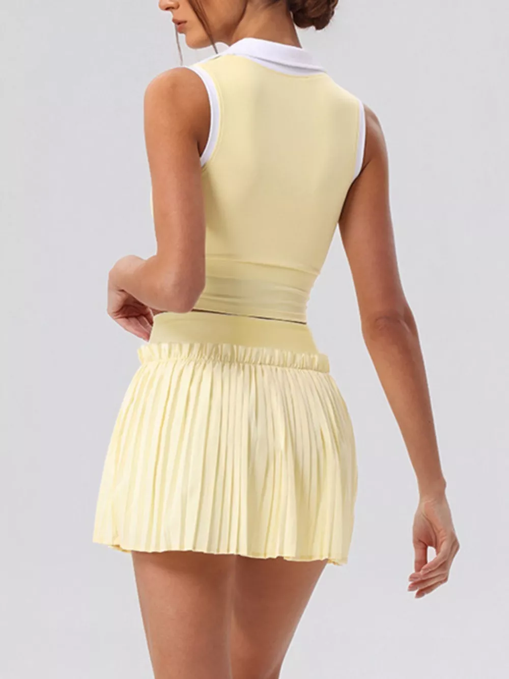 Sleeveless Top and Pleated Skirt Active Set, image 6