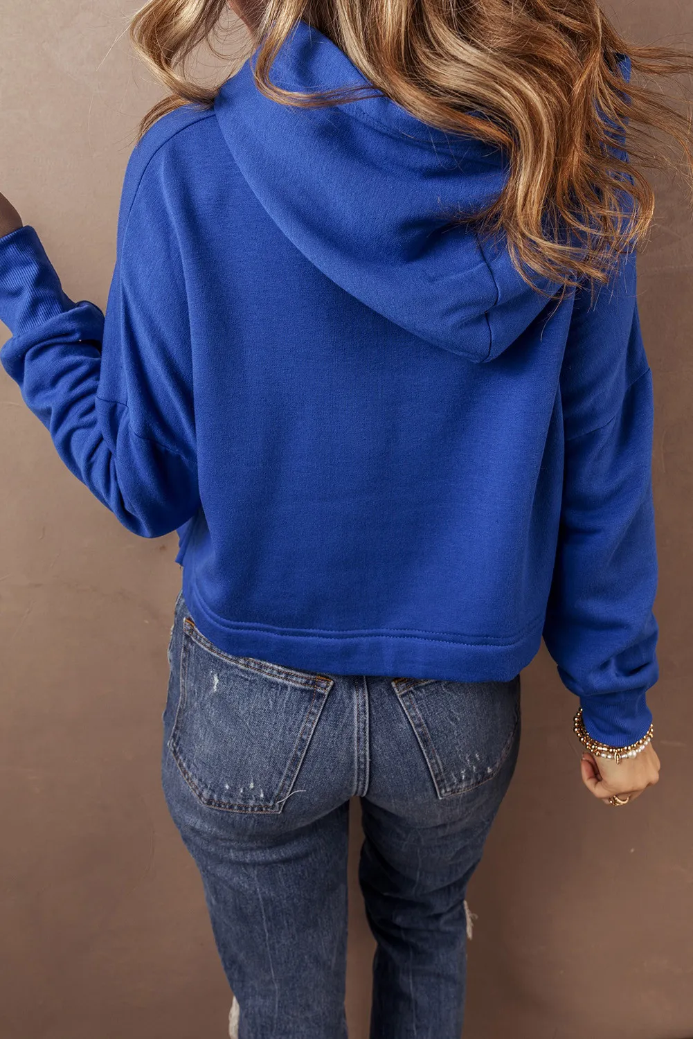 Drawstring Long Sleeve Hoodie, image 3