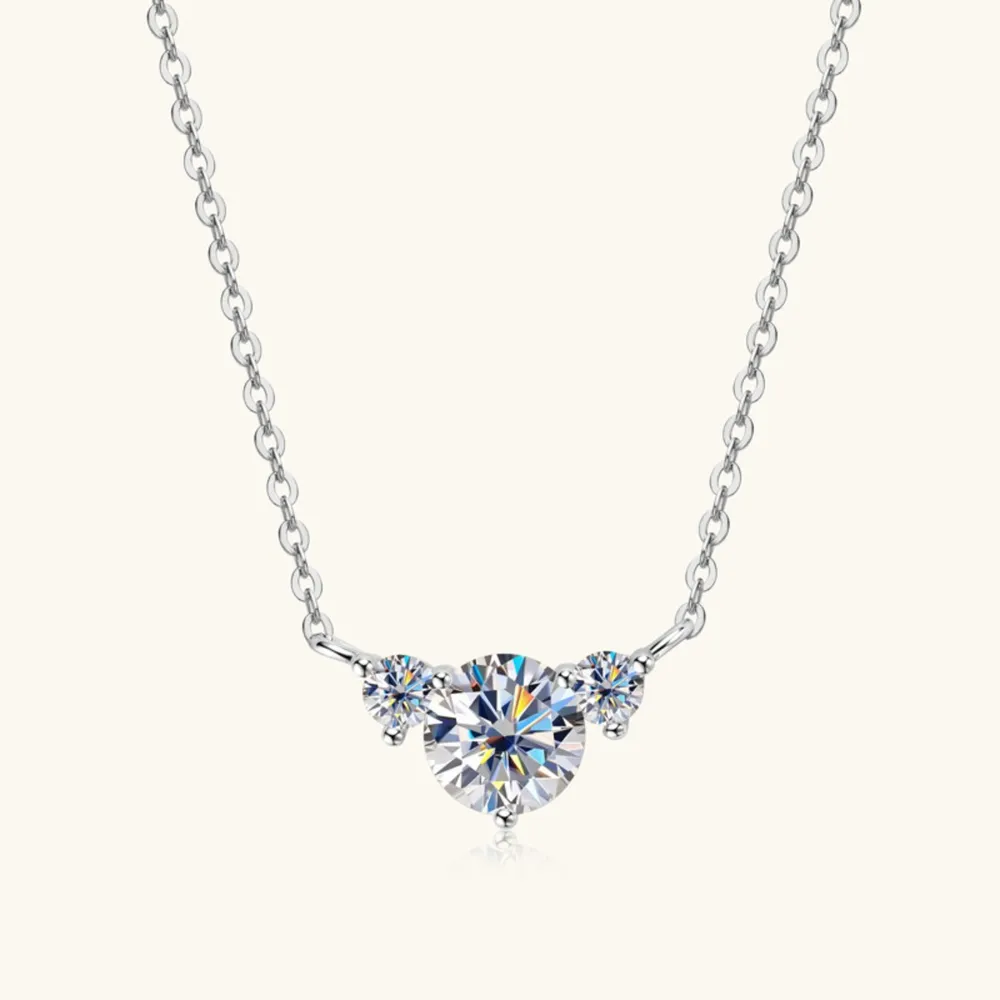 1.2 Carat Moissanite 925 Sterling Silver Necklace, image 9