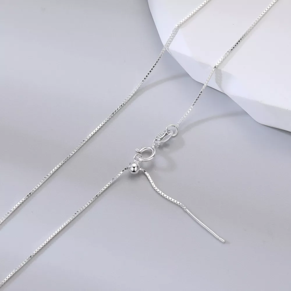 925 Sterling Silver Chain Adjustable Necklace, image 3
