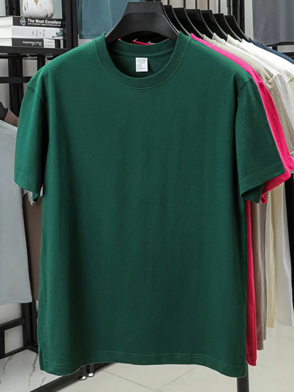 Men's Full Size Round Neck Short Sleeve T-Shirt Plus Size, image 3