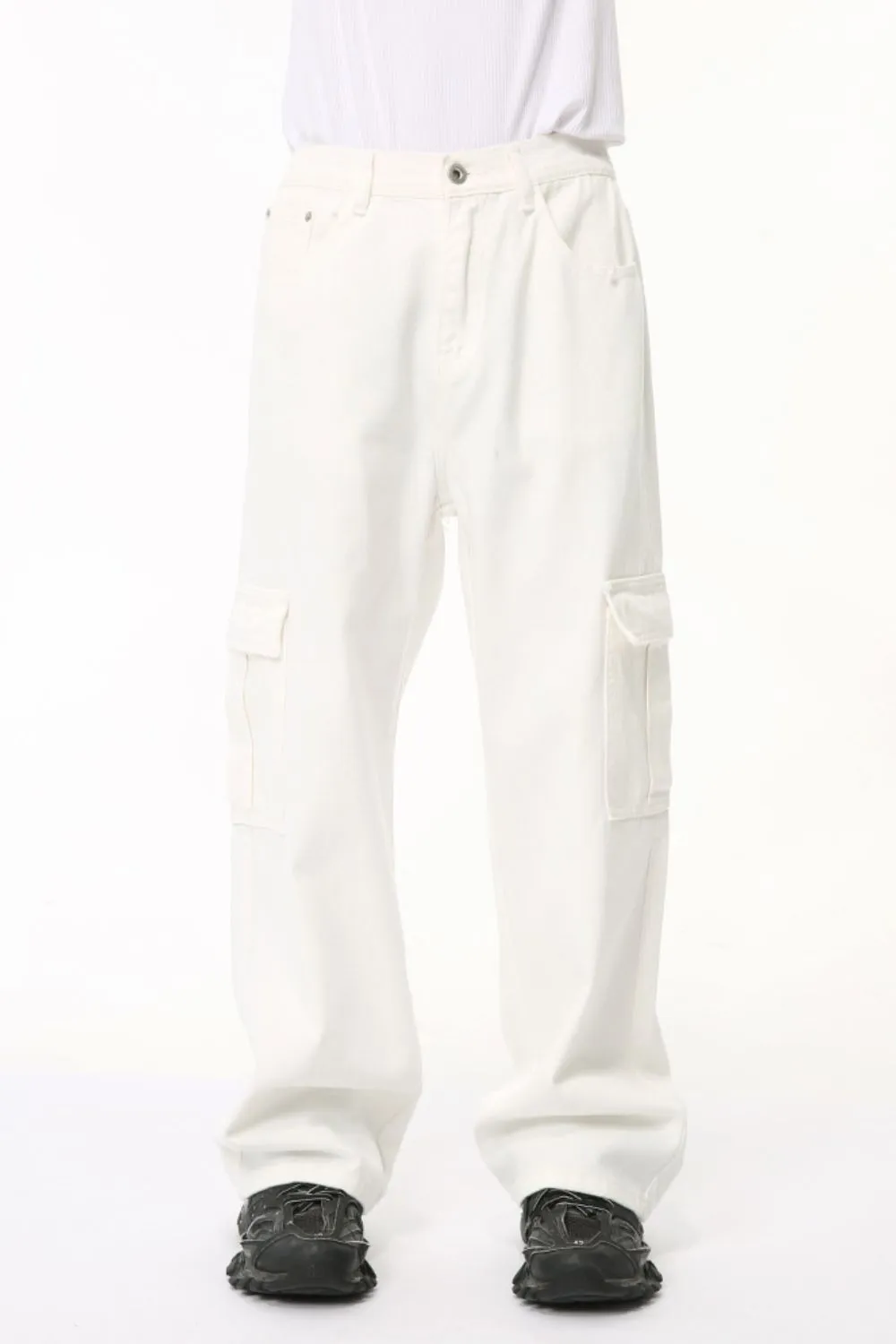 Hight Rise Wide Leg Cargo Pants, image 4
