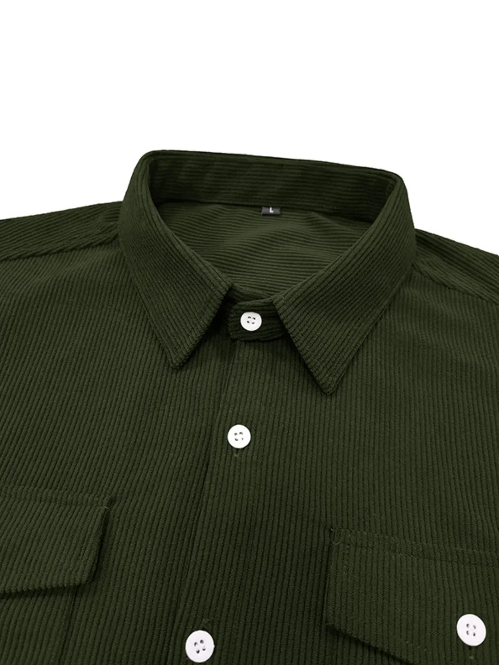 Men's Casual Corduroy Button Down Shacket, image 6