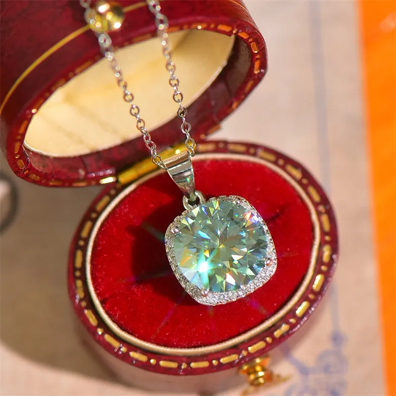 5 Carat Moissanite 925 Sterling Silver Pendant Necklace, image 3