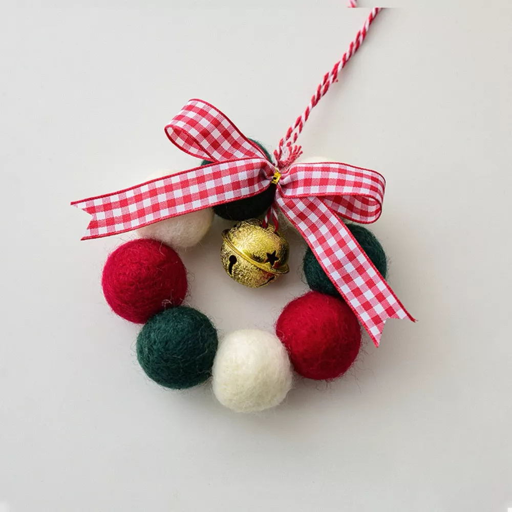 Christmas Felt Ball Garland Ornament, image 11