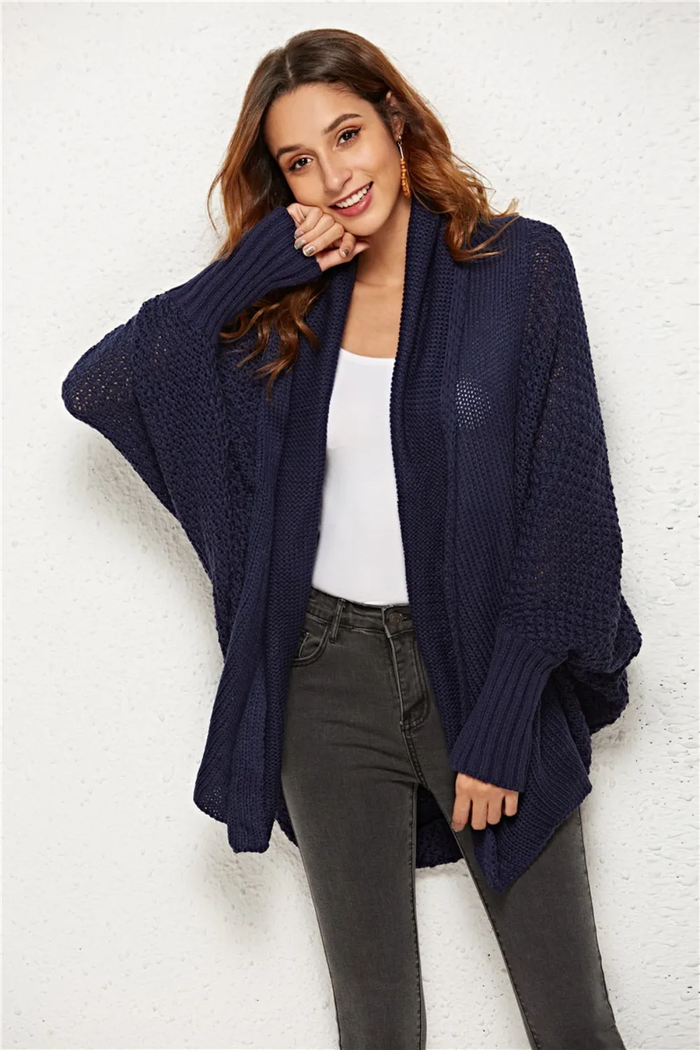 Open Front Batwing Sleeve Cardigan, image 31