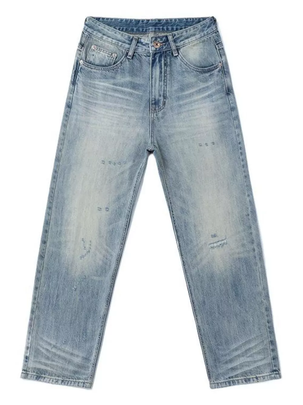 Men's Washed Wide Leg Jeans, image 6