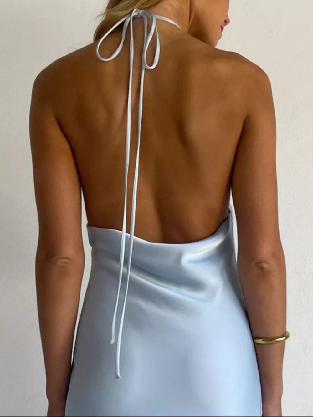 Halter Neck Satin Maxi Dress, image 15