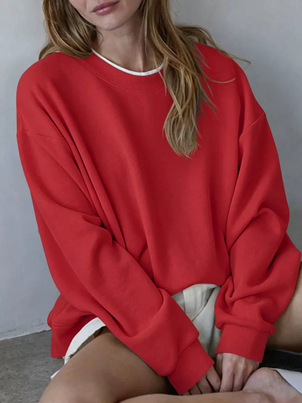 Oversized Crew Neck Sweatshirt, image 3