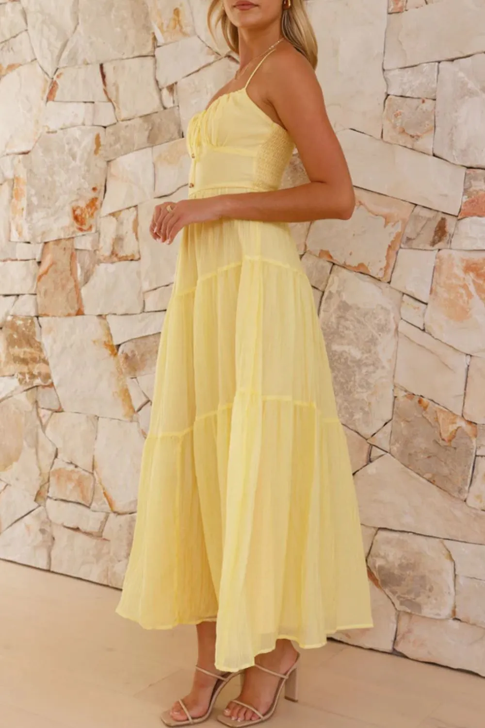 Ruched Smocked Back Cami Dress, image 9