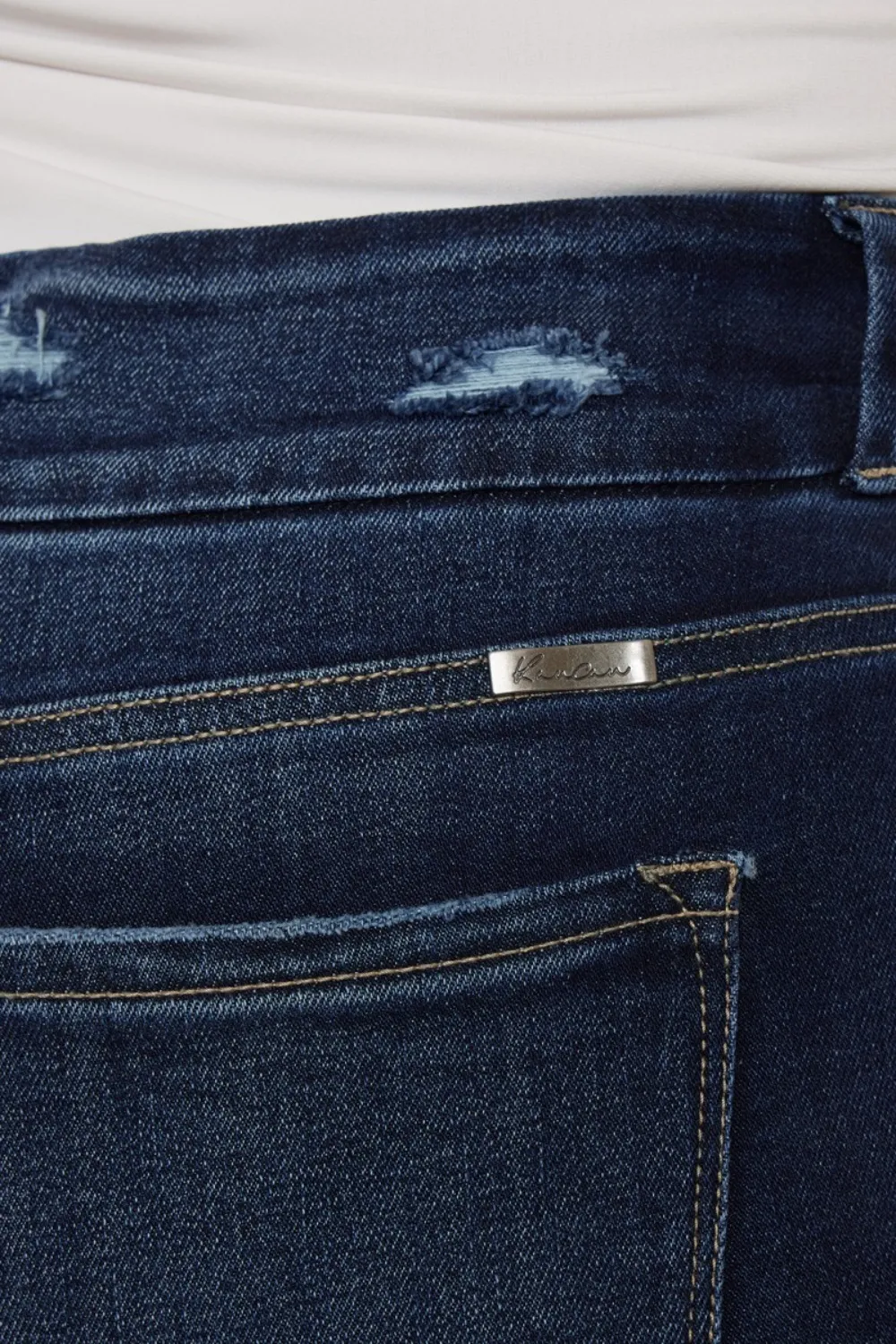 Full Size Cat's Whiskers Raw Hem High Waist Jeans, image 7