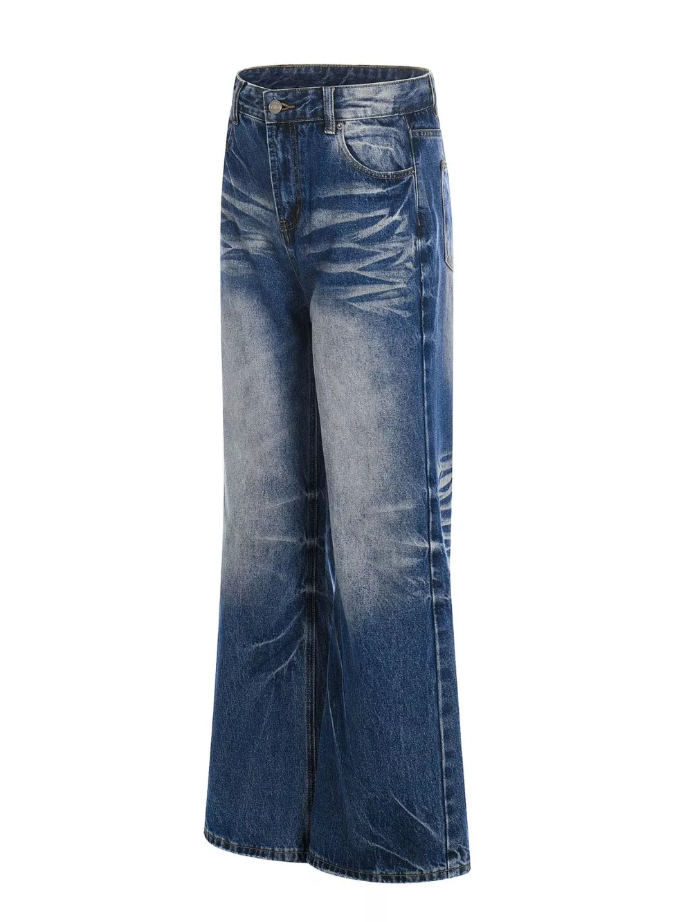 Men's Full Size Vintage Wash Wide Leg Jeans Plus Size, image 12