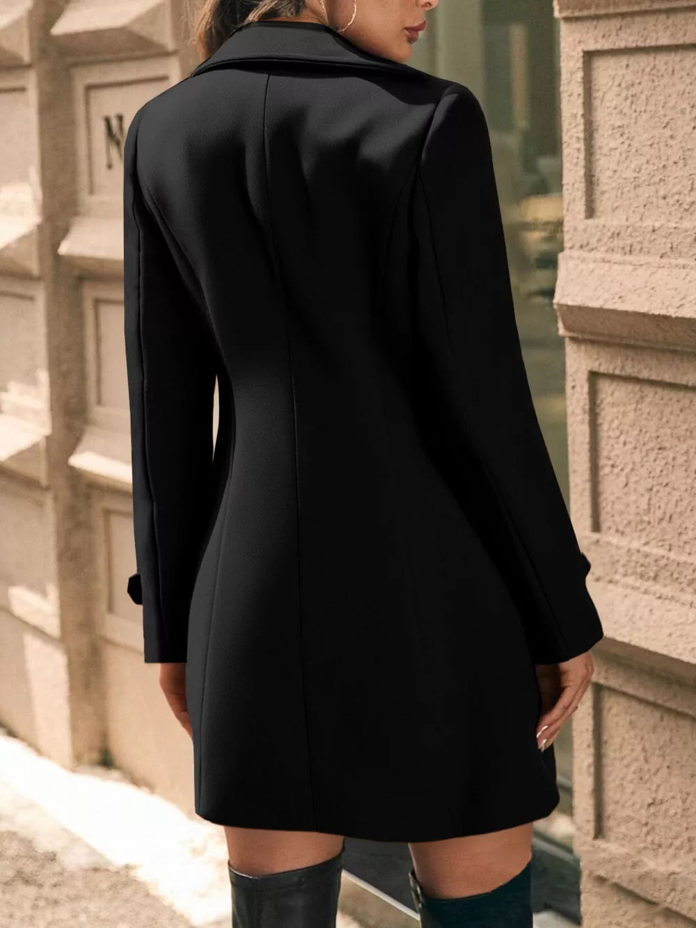 Double-Breasted Wool Blend Overcoat, image 8