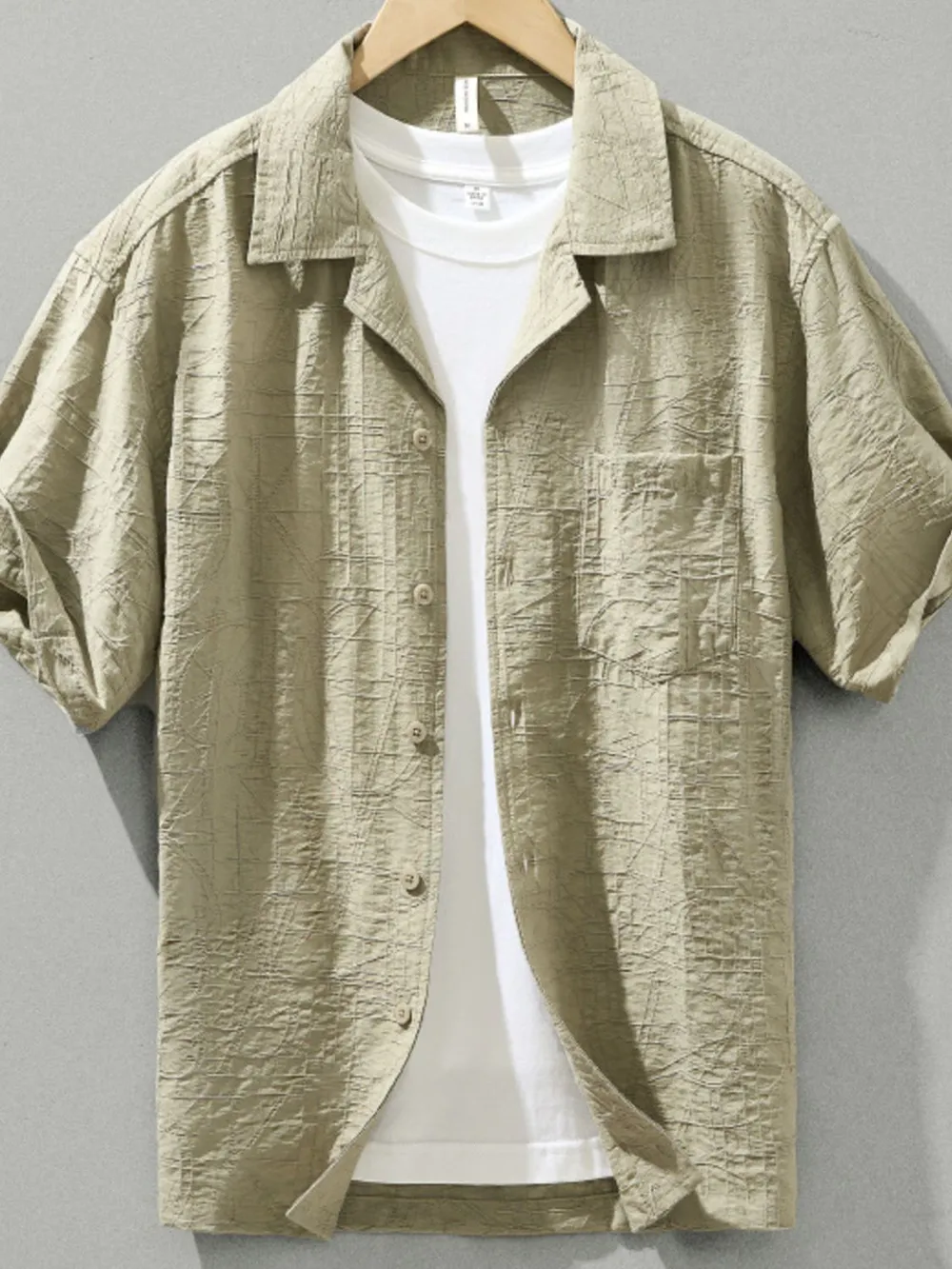 Men's Plus Size Button Up Short Sleeve Shirt, image 5