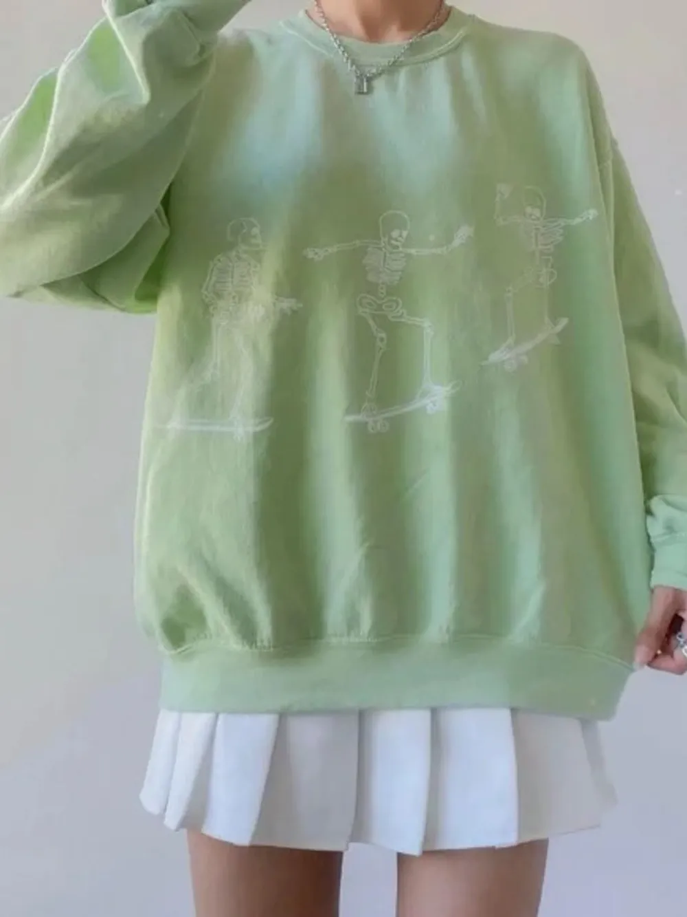 Skeleton Graphic Oversized Sweatshirt, image 10