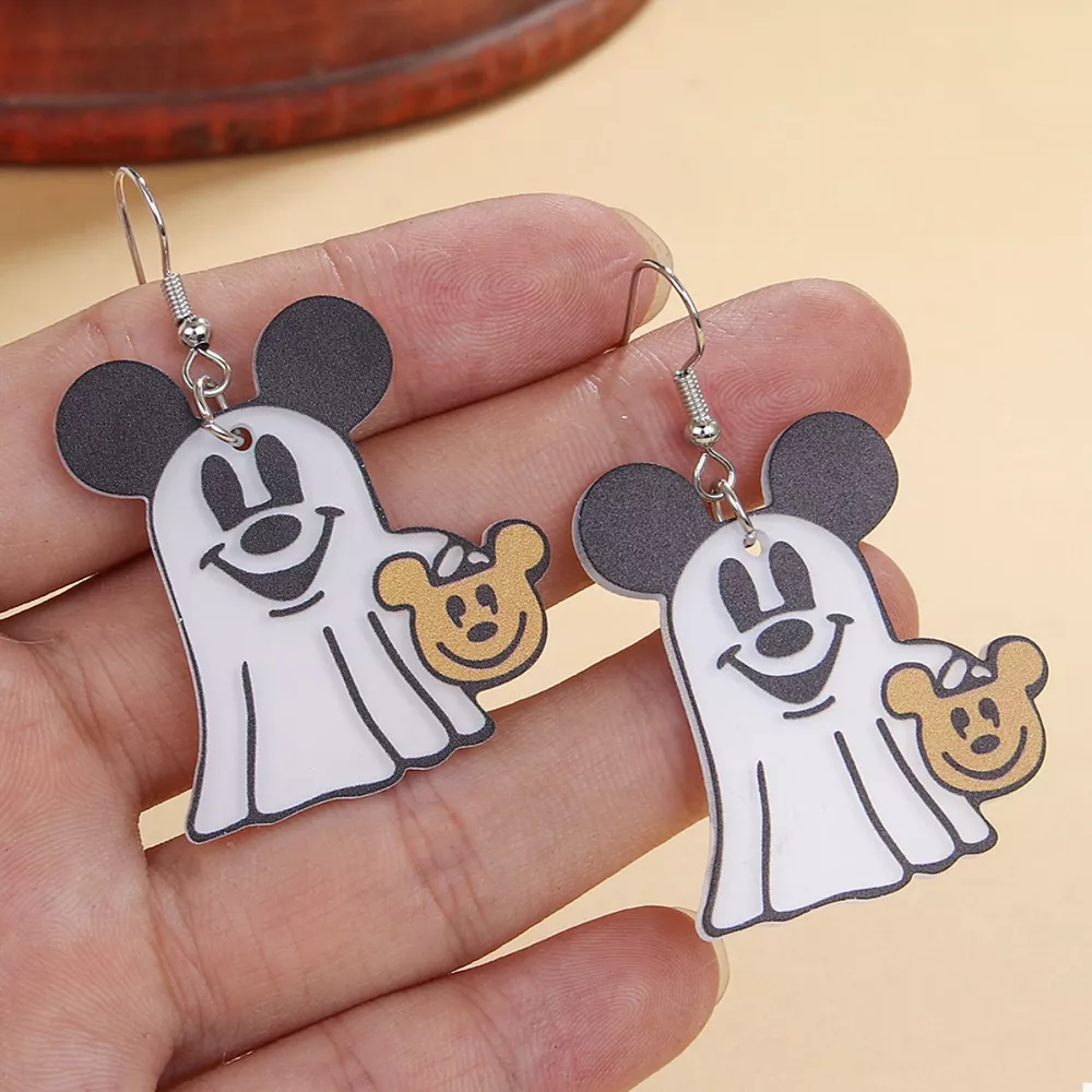 Halloween Mickey Ghost Dangle Earrings, image 3