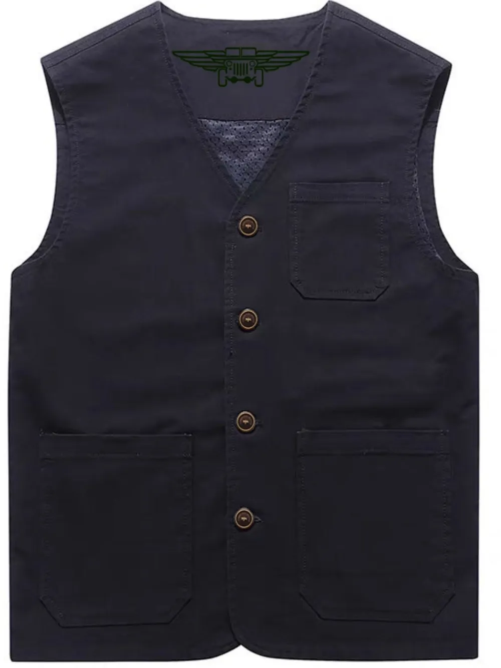 Men's Plus Size Button Up Vest, image 5