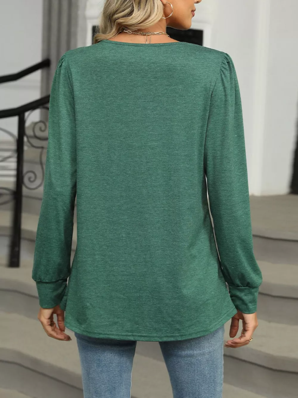 Long Sleeve Round Neck T-Shirt, image 6