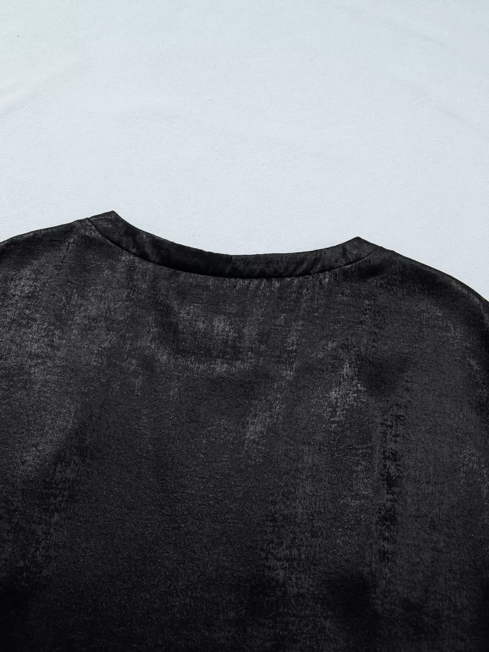 Metallic Round Neck Cap Sleeve Tee, image 6