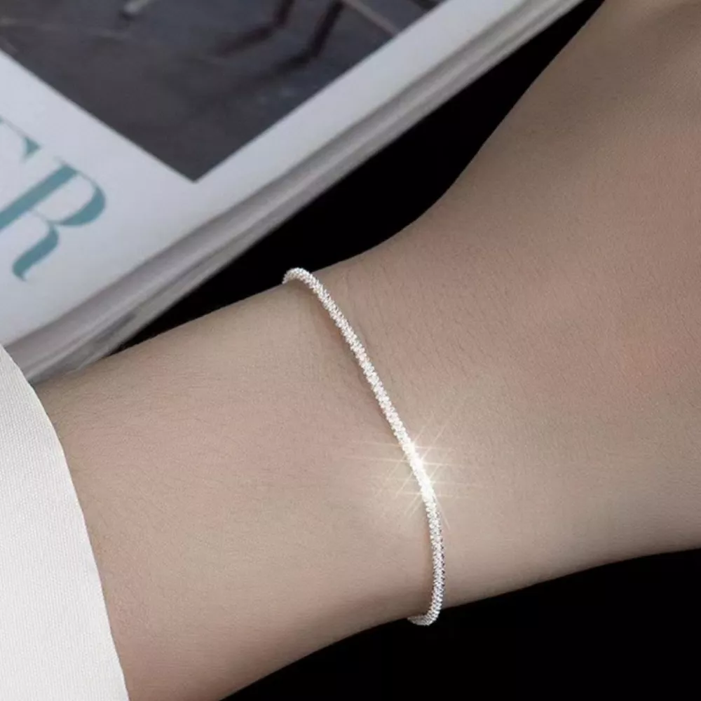 925 Sterling Silver Chain Adjustable Bracelet, image 4