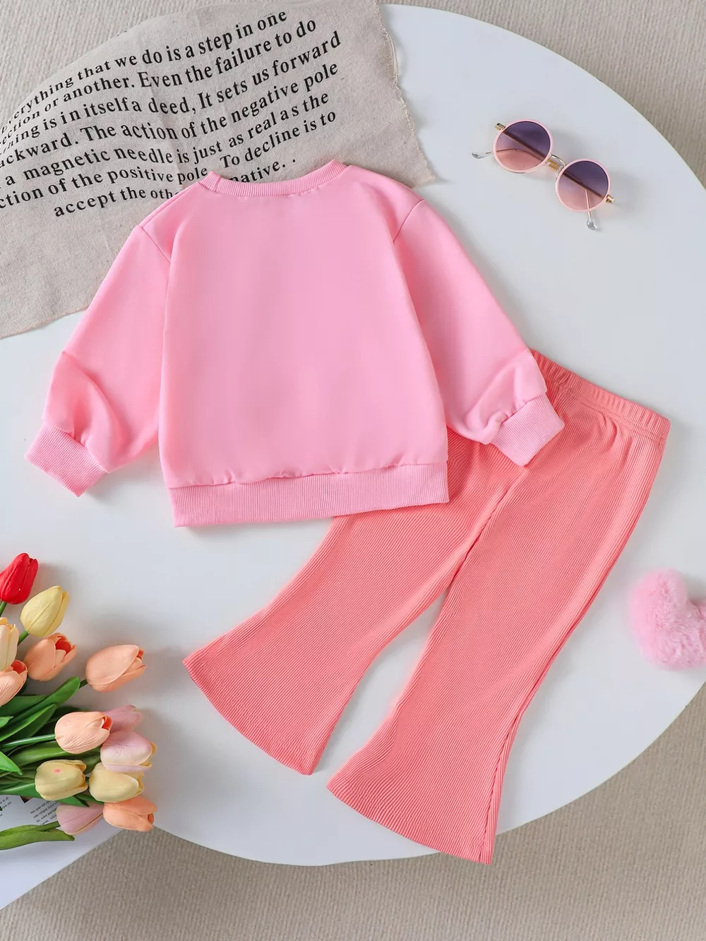 Children's Halloween Graphic Sweatshirt and Flare Pants Set, image 2