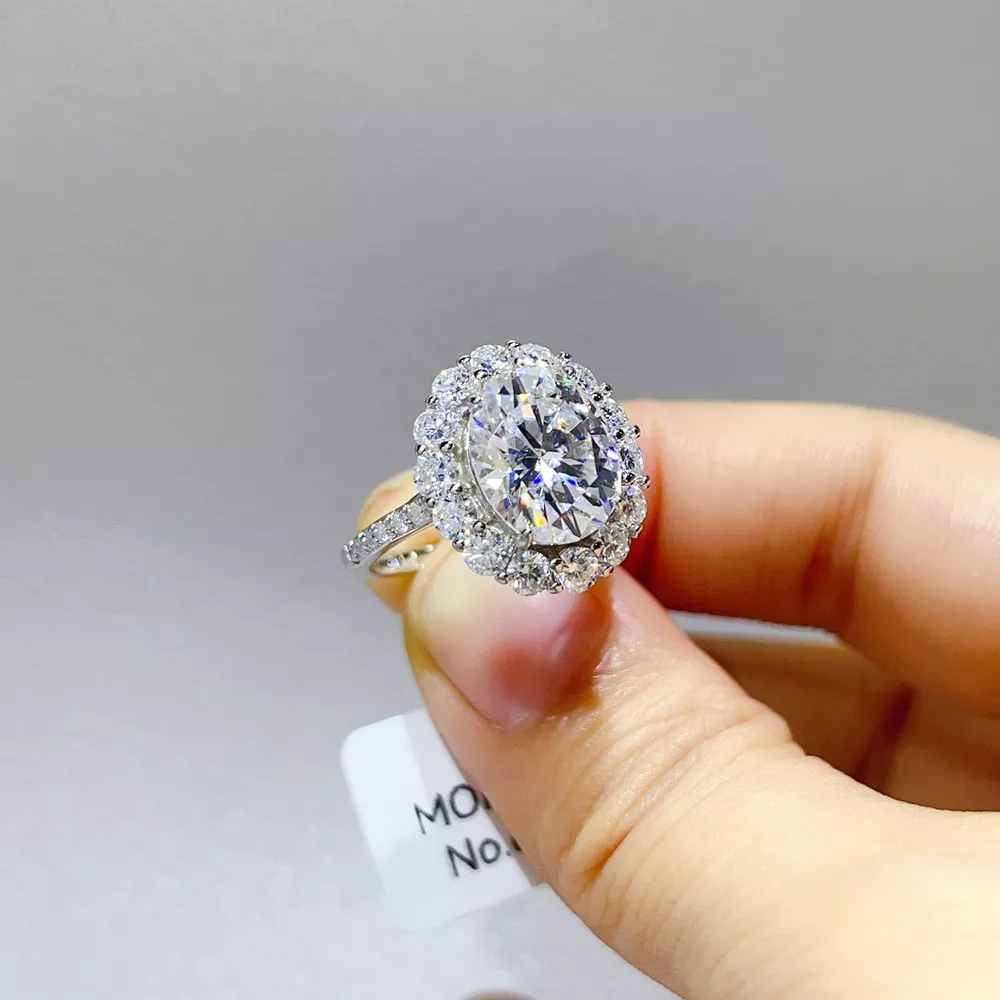 5 Carat Moissanite 925 Sterling Silver Ring, image 4