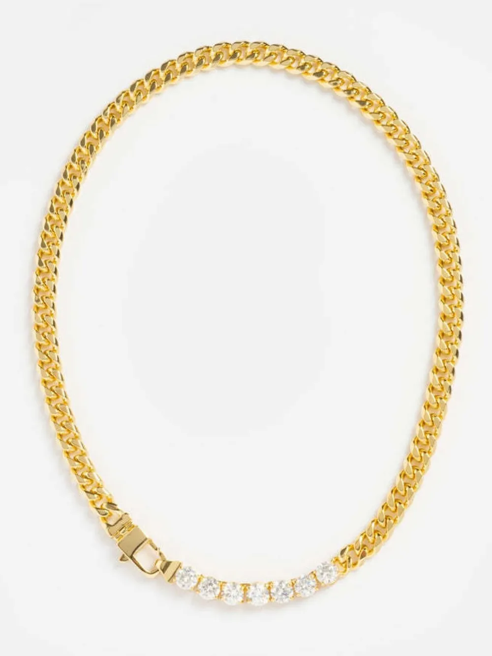 18K Gold-Plated Zircon Necklace and Bracelet Jewelry Set, image 3