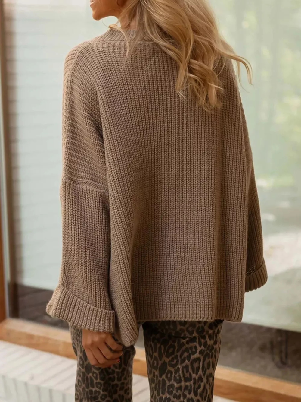 Asymmetrical Button Detail Sweater, image 9