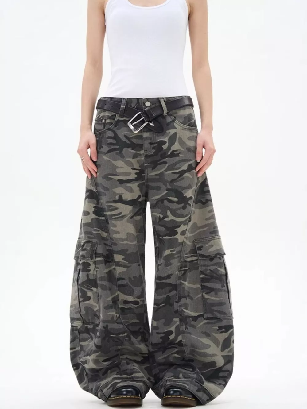 Men's Camouflage Wide Leg Pants, image 2