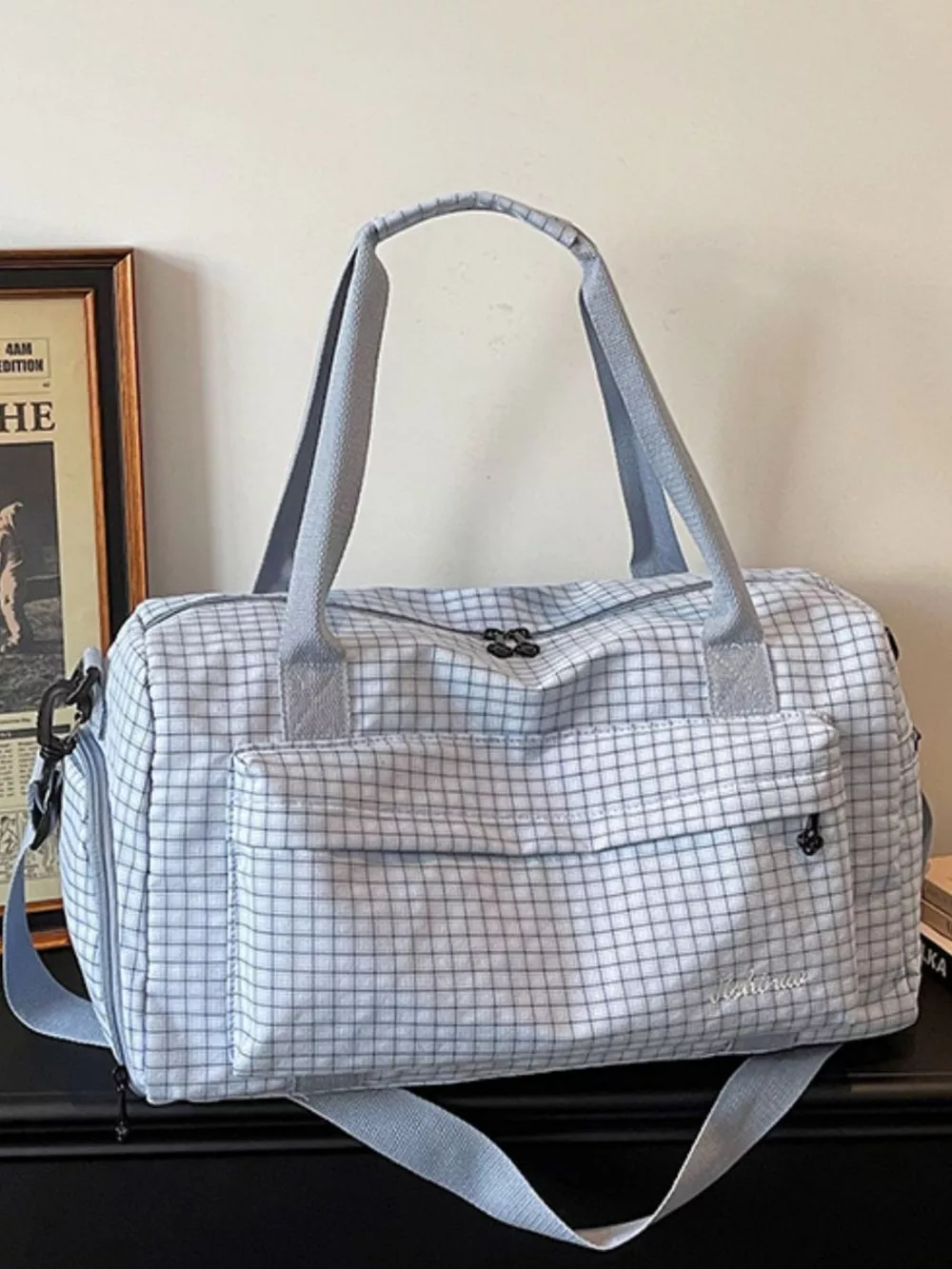 Lightweight Plaid Travel Bag, image 2