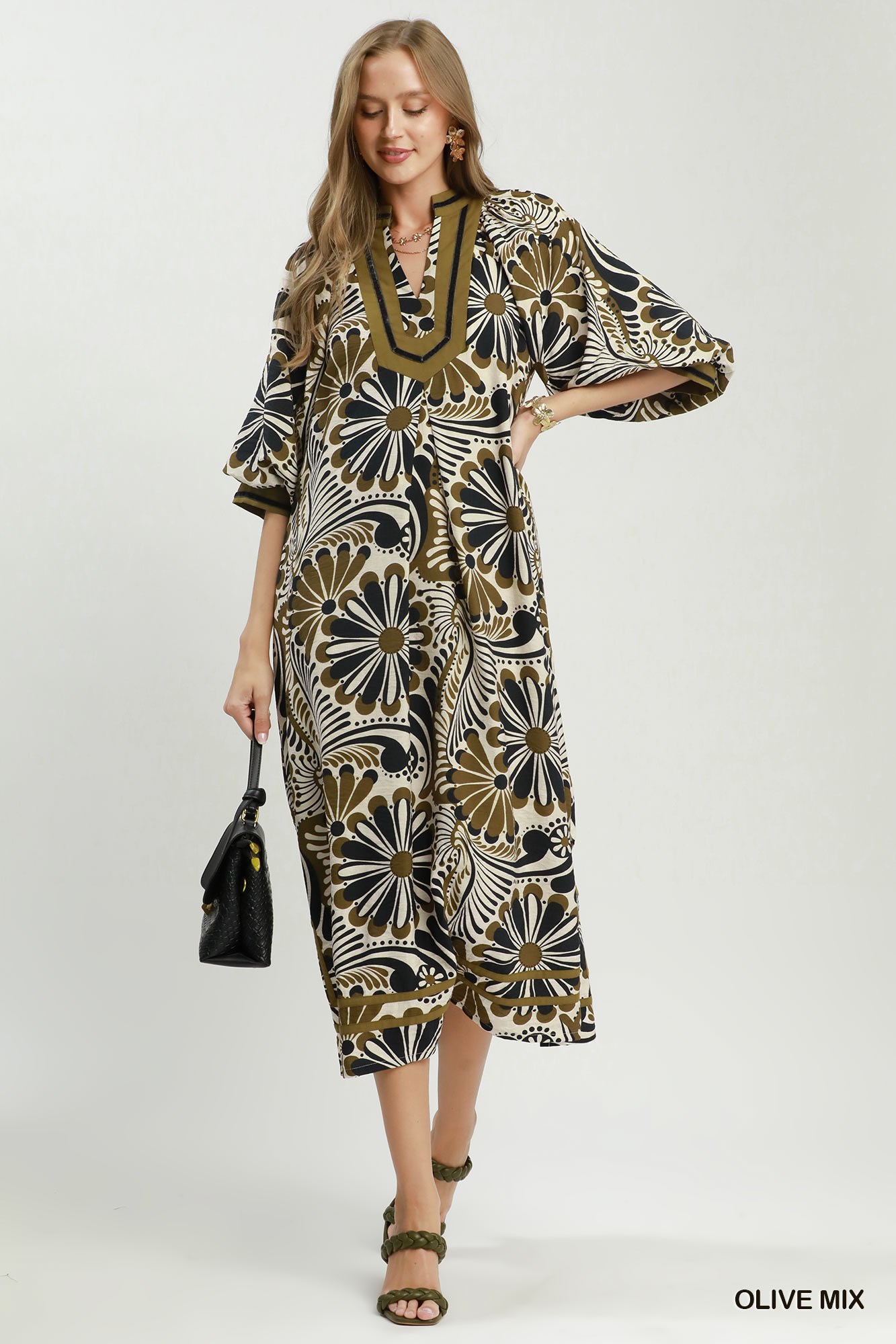 Abstract Print Midi Dress, image 4